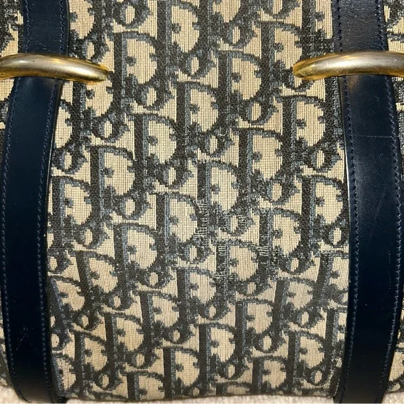 Vintage Christian Dior Navy Trotter Handbag Shoulder Bag Purse with COA - Picture 13 of 15